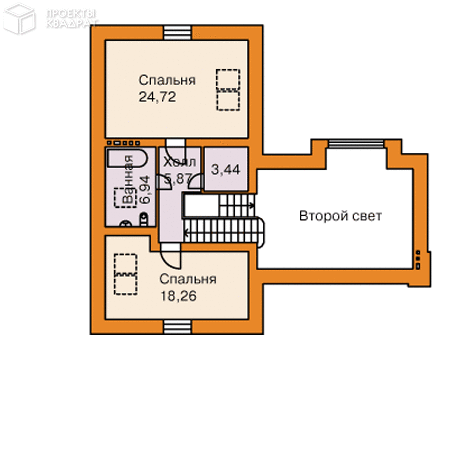 Проект o-158-1k 2-й этаж