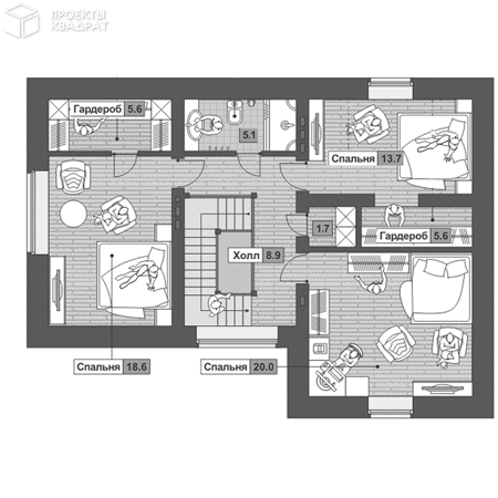 Проект o-160-2k Мансарда