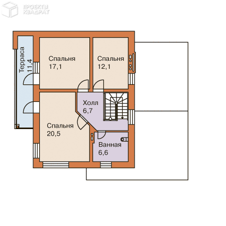 Проект o-165-1k 2-й этаж