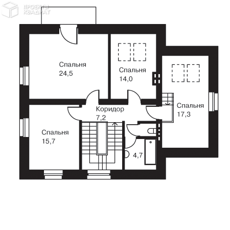 Проект o-172-1k 2-й этаж