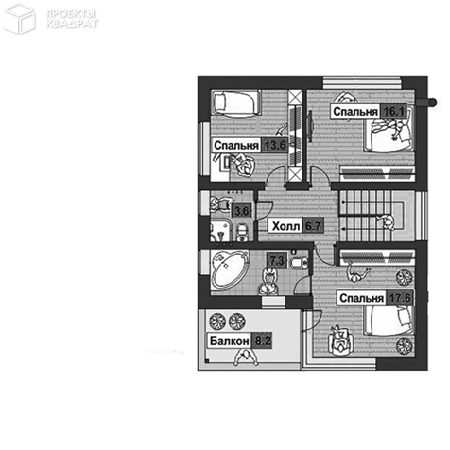 Проект o-172-1p 2-й этаж