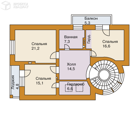 Проект o-175-1k 2-й этаж