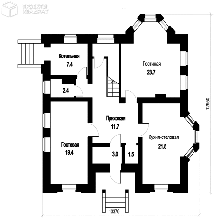 Проект o-182-1k 1-й этаж