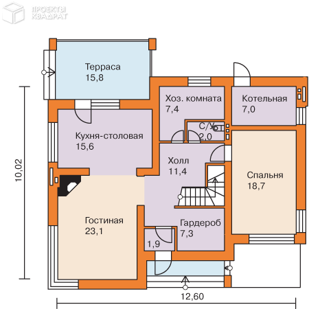 Проект o-194-1k 1-й этаж