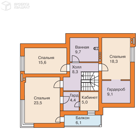 Проект o-194-1k 2-й этаж