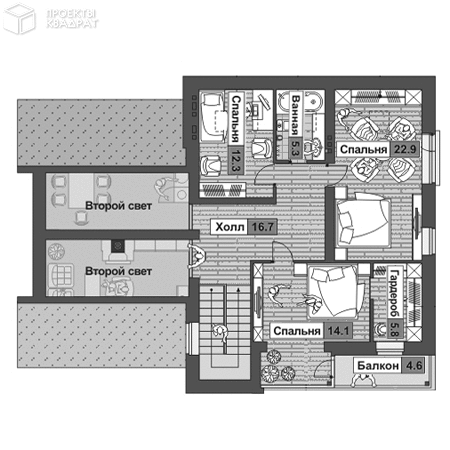 Проект o-204-1p 2-й этаж