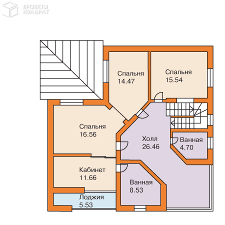 Проект o-231-2k 2-й этаж