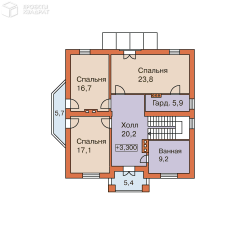 Проект o-249-1k 2-й этаж