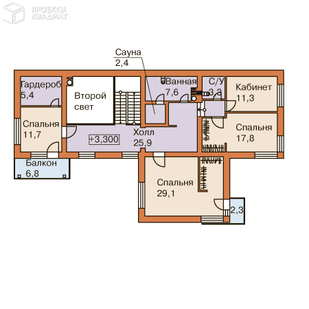 Проект o-253-1k 2-й этаж