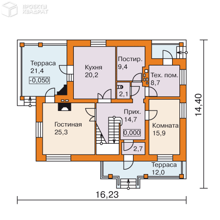 Проект o-259-1k 1-й этаж