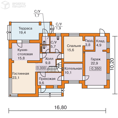 Проект o-272-1k 1-й этаж