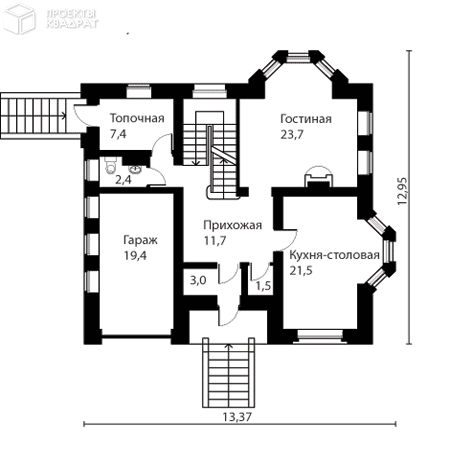 Проект o-328-2k 1-й этаж