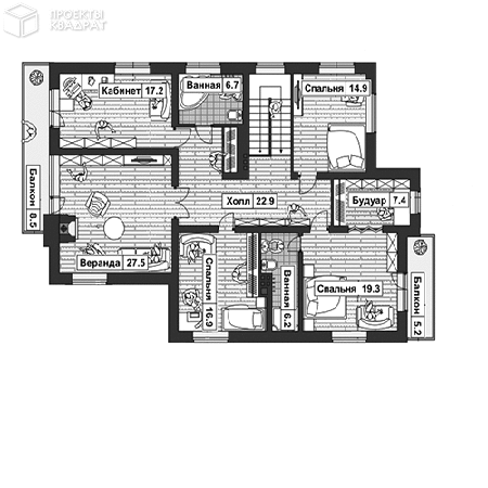 Проект o-346-1k 2-й этаж