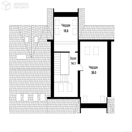 Проект o-350-1k Мансарда