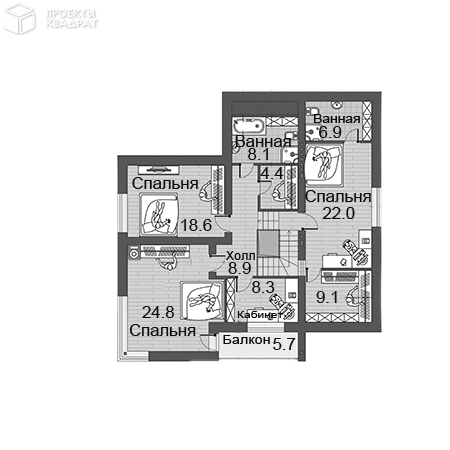 Проект o-355-1k Мансарда