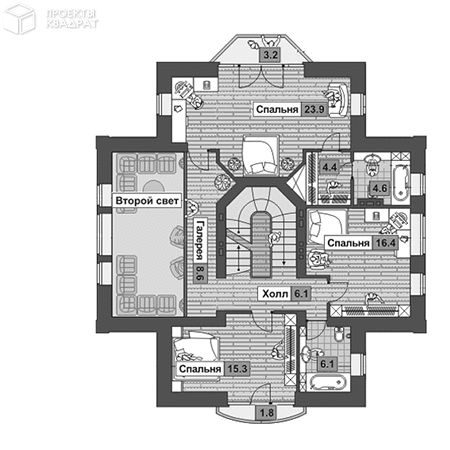 Проект o-362-1k 2-й этаж