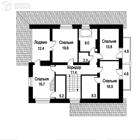 Проект o-387-1k 2-й этаж