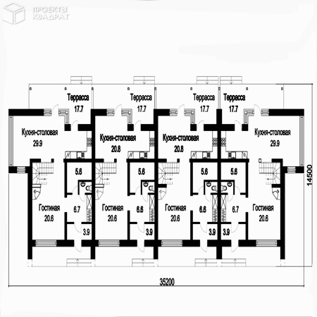 Проект t-563-1p 1-й этаж