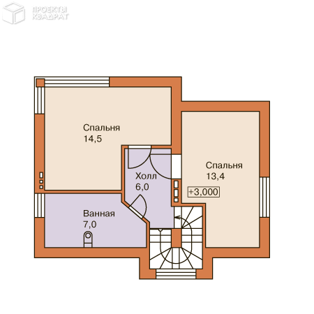 Проект w-091-1p 2-й этаж