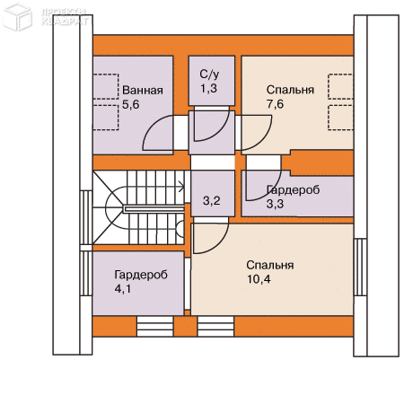Проект w-093-2p Мансарда