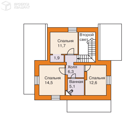 Проект w-126-1p 2-й этаж