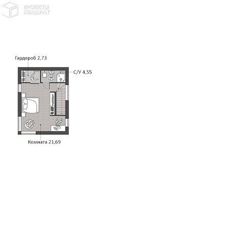 Проект w-130-1p 2-й этаж
