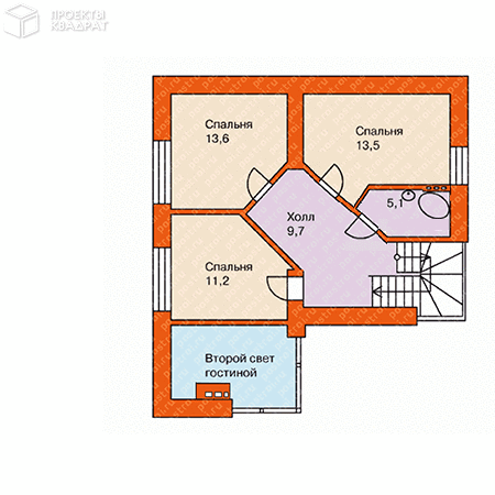 Проект w-138-1p Мансарда
