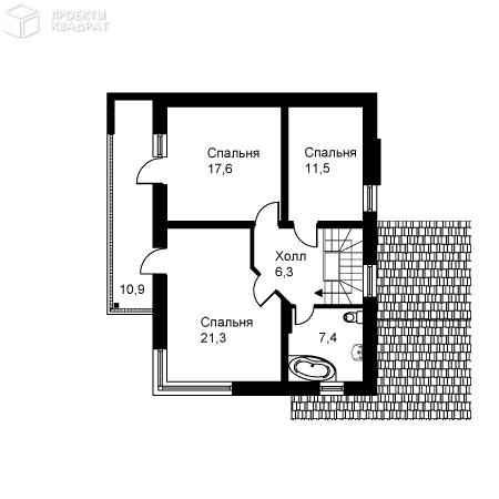 Проект w-145-1p 2-й этаж
