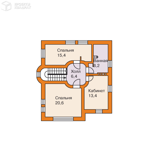 Проект w-150-1p 2-й этаж