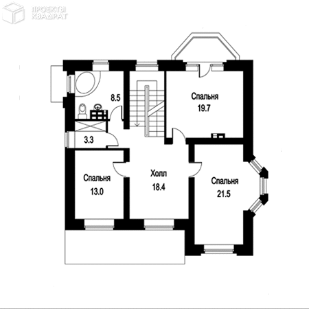 Проект w-157-1p 2-й этаж