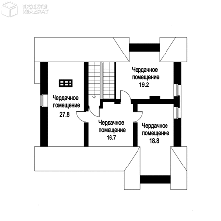 Проект w-157-1p Мансарда