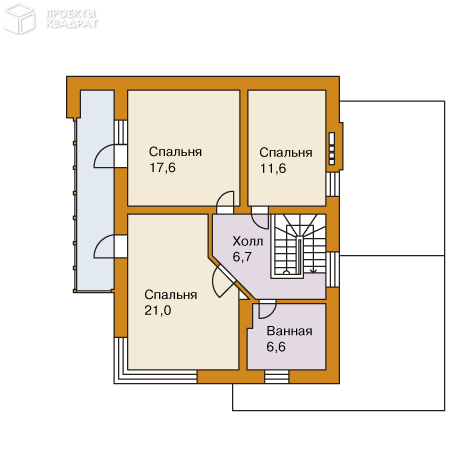 Проект w-169-1p 2-й этаж