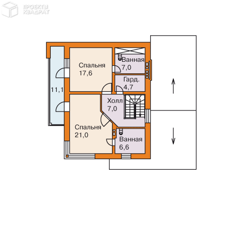 Проект w-173-1p 2-й этаж