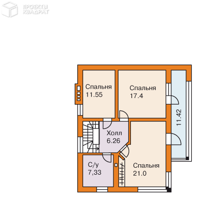 Проект w-179-1p 2-й этаж