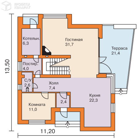 Проект w-183-1p 1-й этаж