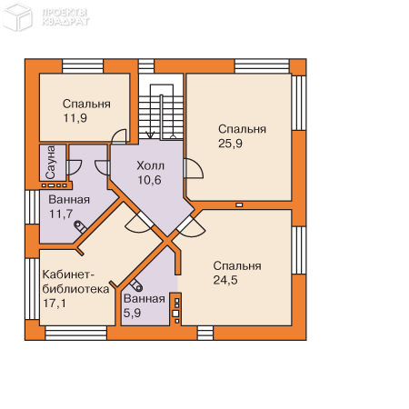 Проект w-214-1p 2-й этаж
