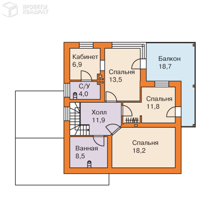 Проект w-215-1p 2-й этаж