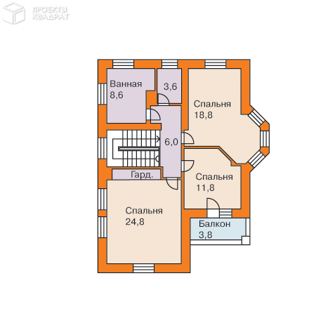 Проект w-217-1p 2-й этаж