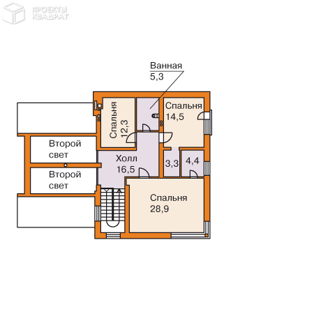 Проект w-232-1p 2-й этаж
