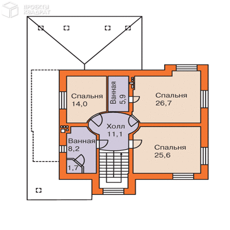 Проект w-237-1p 2-й этаж