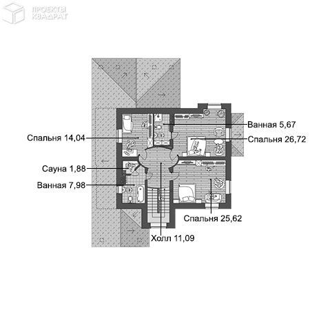 Проект w-237-2p 2-й этаж
