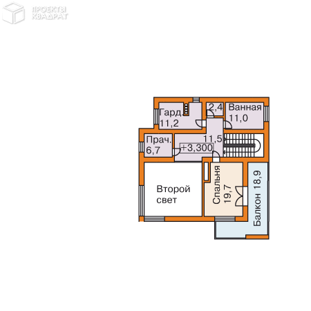 Проект w-269-1p 2-й этаж