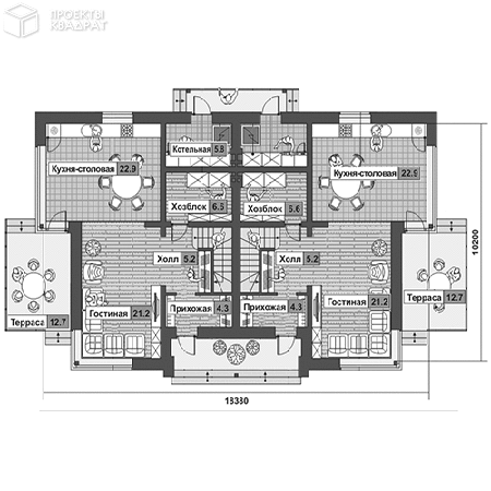 Проект w-271-1p 1-й этаж