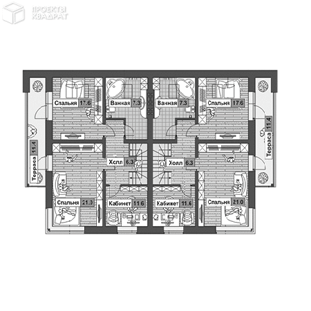 Проект w-271-1p 2-й этаж