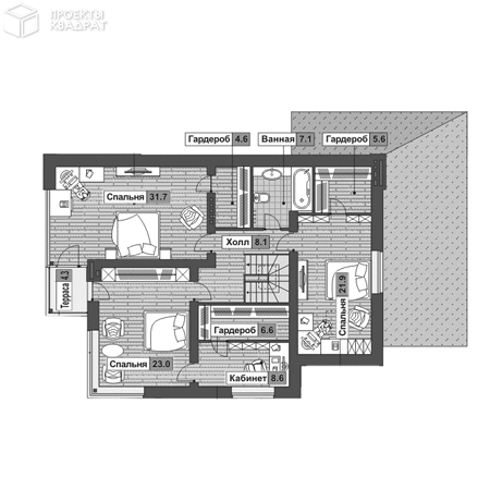 Проект w-275-1p 2-й этаж