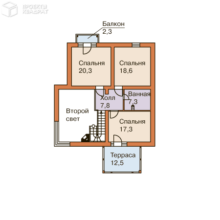 Проект w-278-1p 2-й этаж