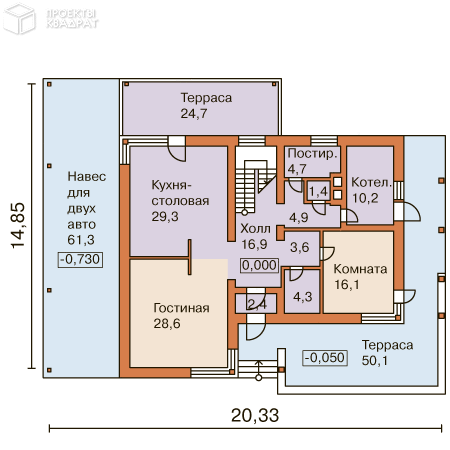 Проект w-281-1p 1-й этаж