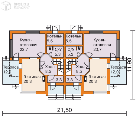 Проект w-289-1p 1-й этаж