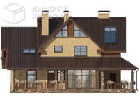 Проект w-355-1k Вид сзади