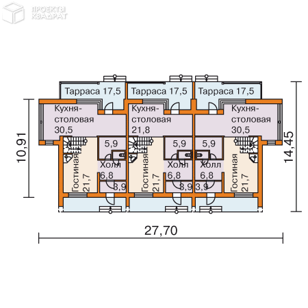 Проект w-428-1p 1-й этаж